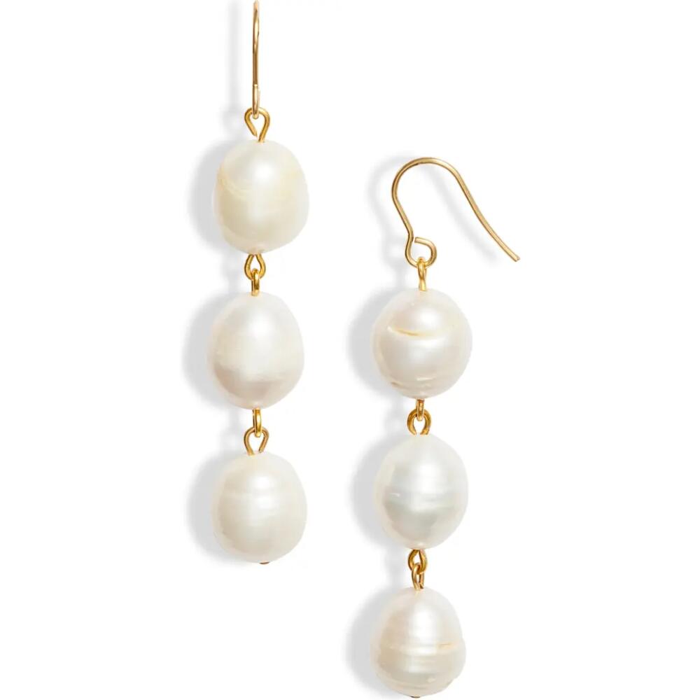 Karine Sultan Galore Cultured Pearl Drop Earrings in Gold Cover