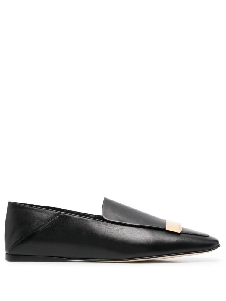 Sergio Rossi square-toe leather loafers - Black Cover