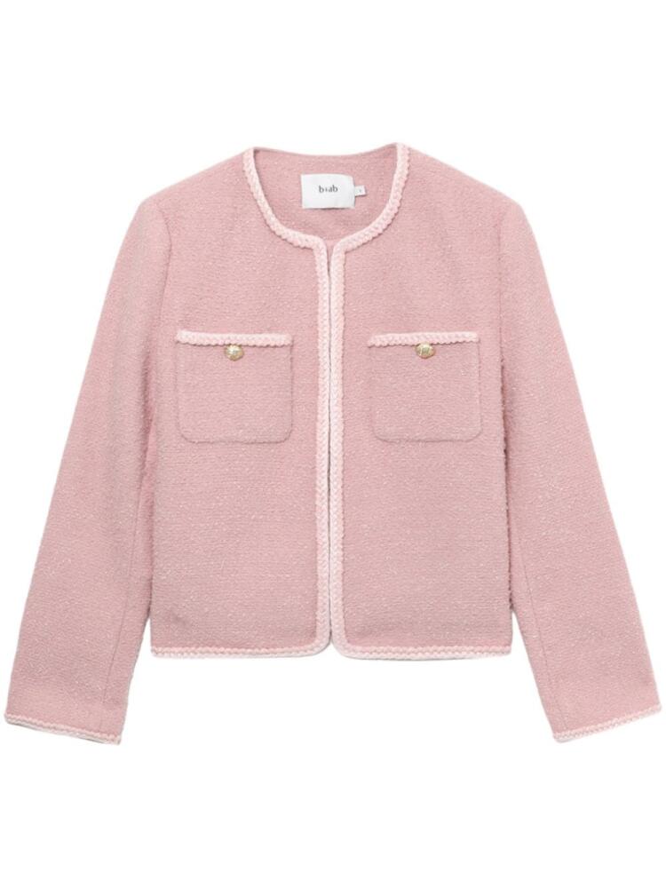 b+ab braided-trim tweed jacket - Pink Cover