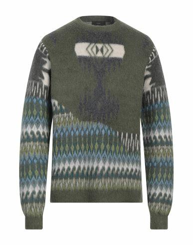 Alanui Man Sweater Military green Wool Cover