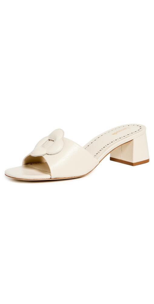 Larroude Flora Mules Ivory Cover