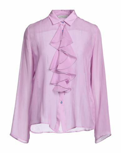 Angelo Marani Woman Shirt Light purple Silk Cover