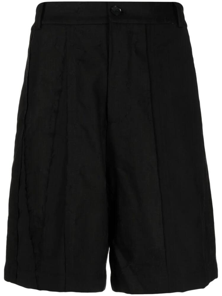 Feng Chen Wang high-waisted wool shorts - Black Cover