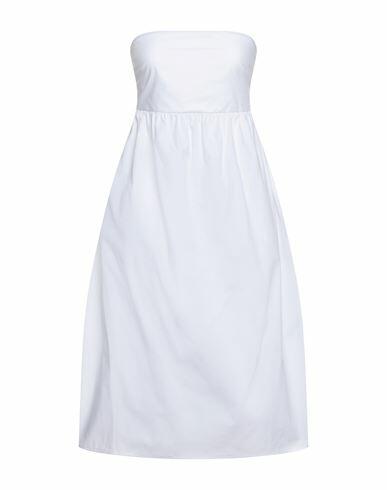 Sfizio Woman Mini dress White Cotton, Elastane Cover