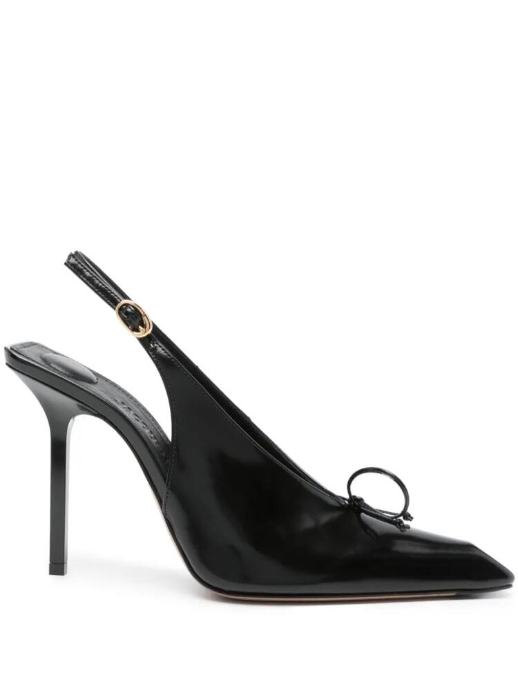 Jacquemus 100mm Cubisto leather pumps - Black Cover