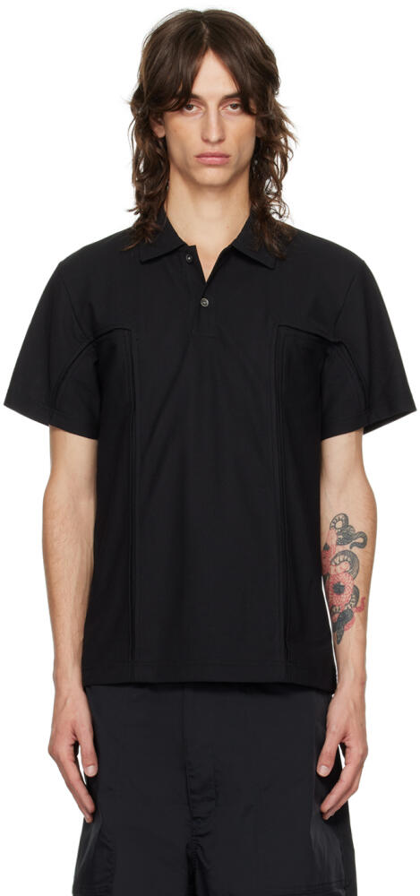 Comme des Garçons Homme Deux Black Paneled Polo Cover