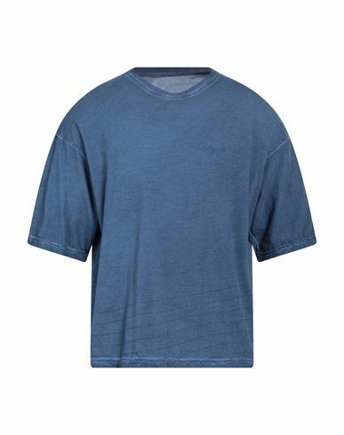 Novemb3r Man T-shirt Slate blue Cotton, Linen Cover