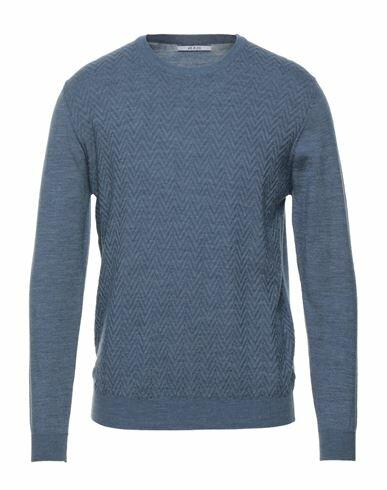 At. p.co Man Sweater Slate blue Merino Wool, Acrylic, Elastane Cover