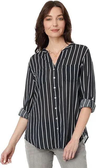 Carve Designs Dylan Gauze Tunic (Black Vertical) Women's Clothing Cover