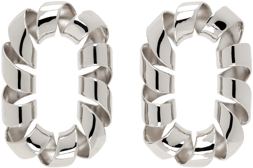 Rabanne Silver XL Link Twist Earrings Cover