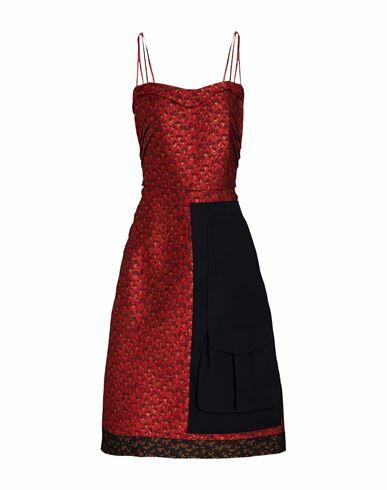 Maison Margiela Woman Midi dress Brick red Polyester, Acetate Cover