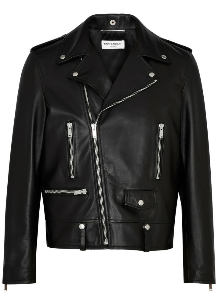 Saint Laurent Leather Biker Jacket - Black Cover