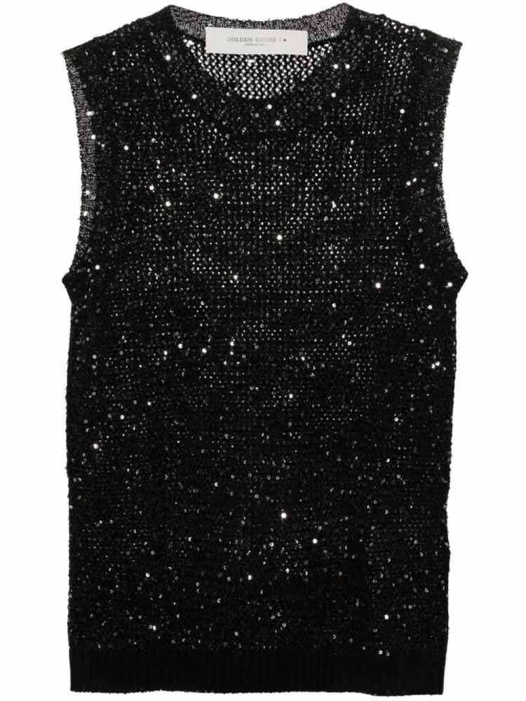 Golden Goose sequin-embellished sleeveless top - Black Cover