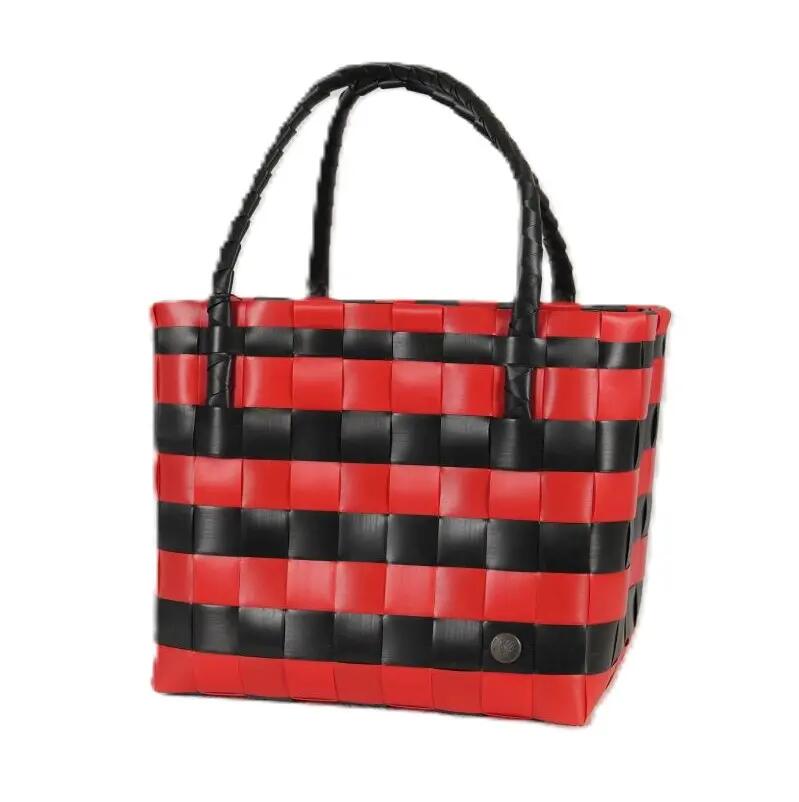 Handed By Paris Spirit Recycled Tote Bags in Black/chili Red Cover