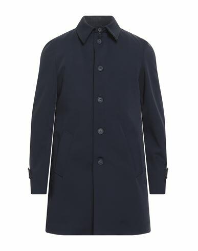 Mr Massimo Rebecchi Man Coat Midnight blue Polyester, Elastane Cover