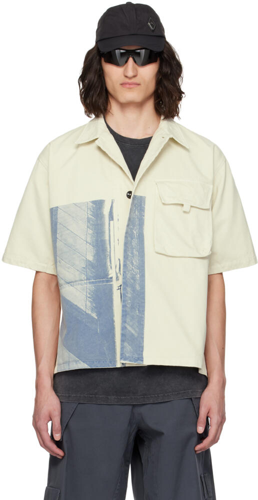 A-COLD-WALL* Off-White & Indigo Printed Shirt Cover