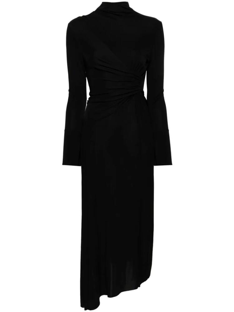 Victoria Beckham twist-front draped maxi dress - Black Cover