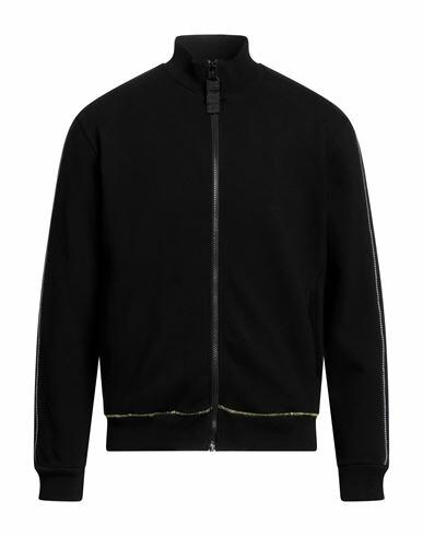 Bikkembergs Man Sweatshirt Black Cotton, Elastane Cover