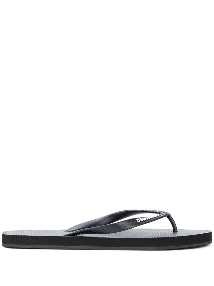 DSQUARED2 logo flip flops - Black Cover