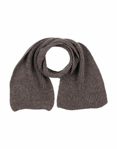 Grey Daniele Alessandrini Man Scarf Dark brown Wool, Acrylic, Alpaca wool Cover