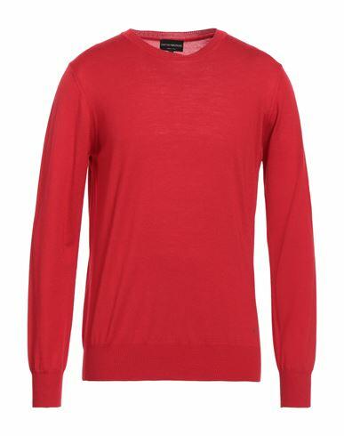 Emporio Armani Man Sweater Red Virgin Wool Cover