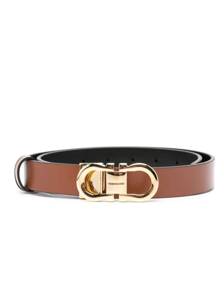 Ferragamo Gancini leather belt - Brown Cover