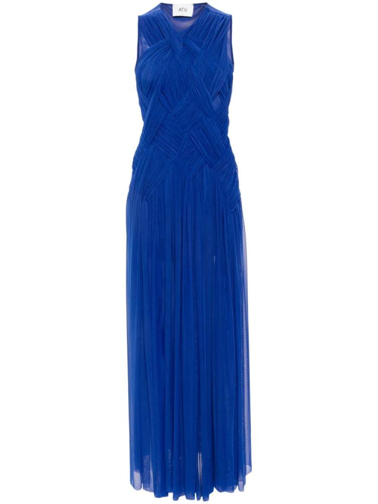 Atu Body Couture pleated gown - Blue Cover