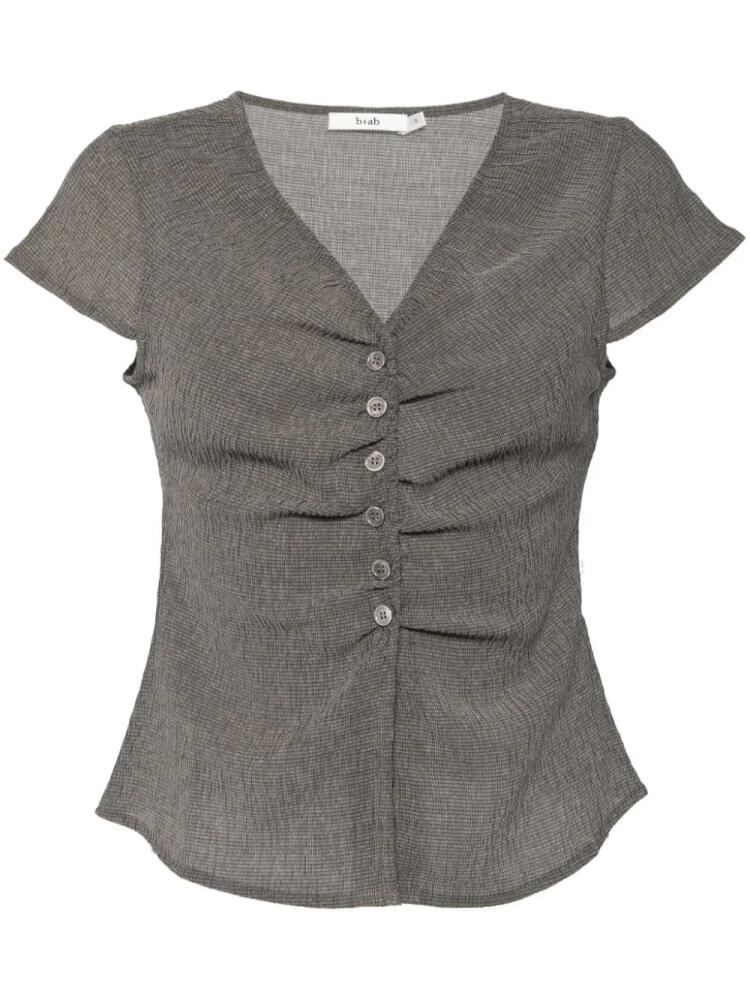 b+ab ruched V-neck top - Grey Cover