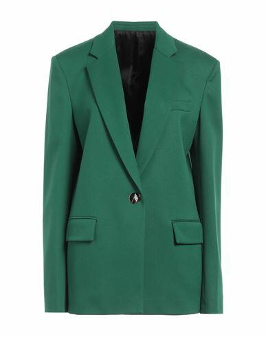 The Attico Woman Blazer Green Virgin Wool, Elastane Cover