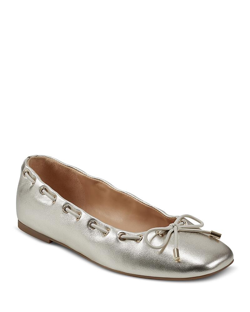 Marc Fisher Ltd. Women's Letizia Slip On Cord Trim Leather Flats Cover