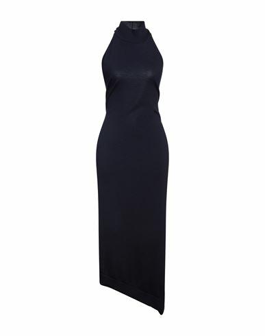 Fendi Woman Midi dress Midnight blue Wool, Polyamide, Elastane Cover