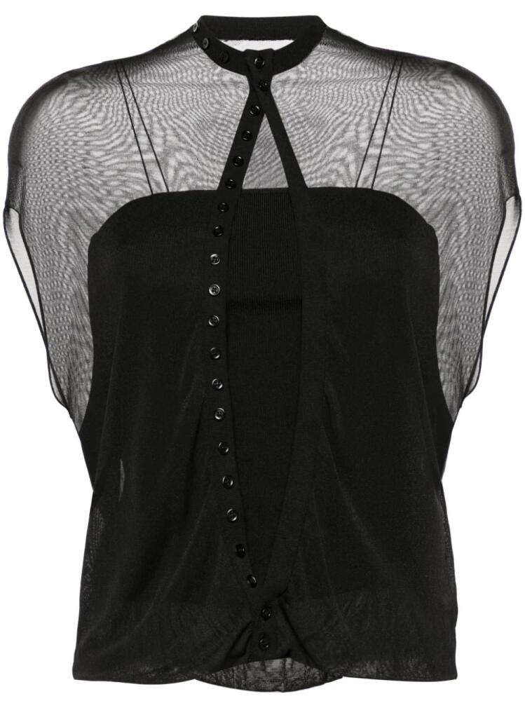 Jacquemus Le haut Capa layered blouse - Black Cover