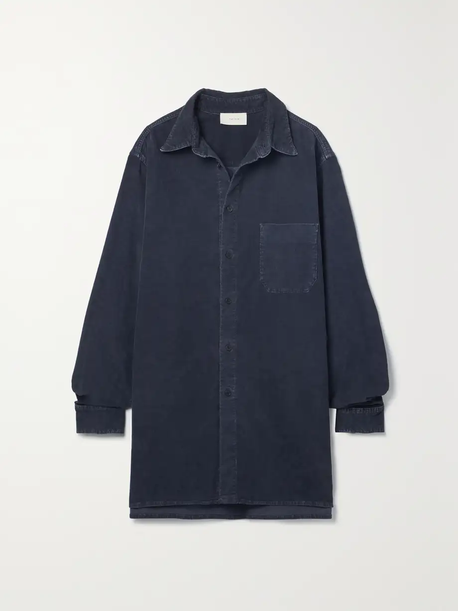 The Row - Idro Oversized Cotton-blend Corduroy Shirt - Blue Cover