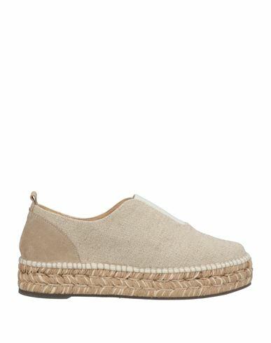 Gaimo Woman Espadrilles Beige Soft Leather, Textile fibers Cover