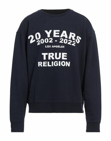 True Religion Man Sweatshirt Midnight blue Cotton, Polyester Cover