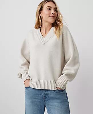 Ann Taylor Weekend V-Neck Sweater Cover