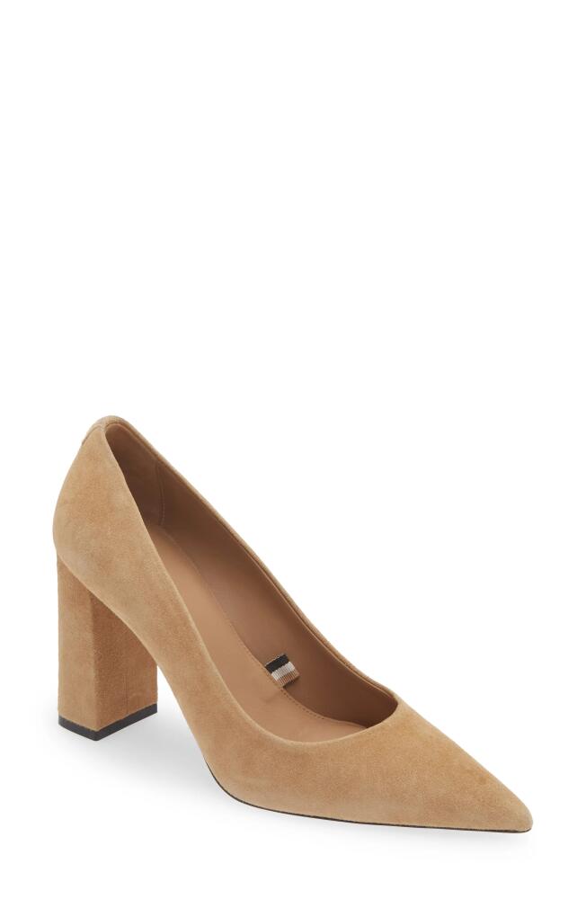 BOSS Janet Pointed Toe Pump in Light Beige Cover