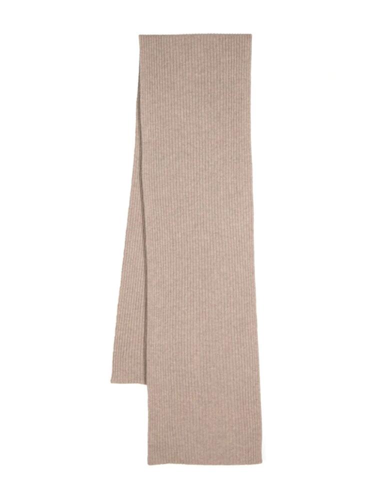 N.Peal short ribbed scarf - Brown Cover