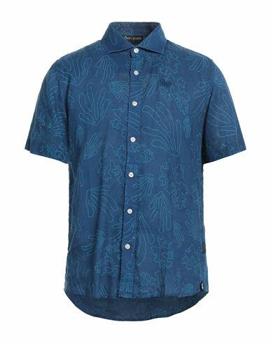 North Sails Man Shirt Blue Linen Cover