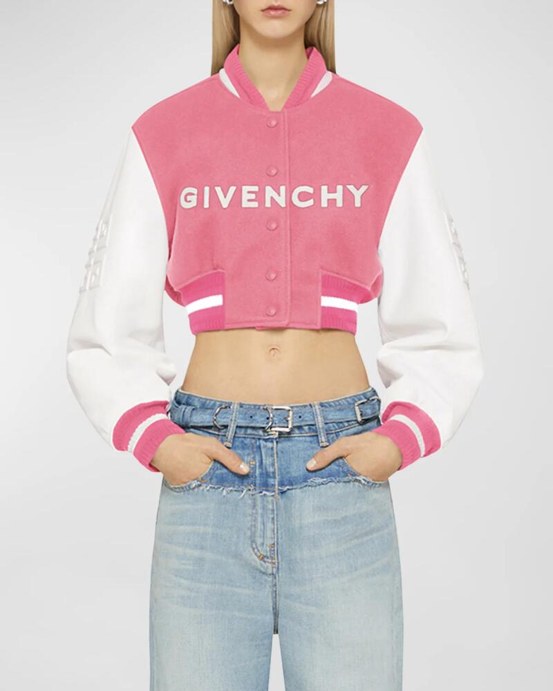 Givenchy Cropped Varsity Jacket with Logo Detail Cover