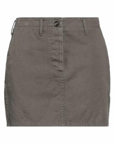 Golden Goose Woman Denim skirt Military green Cotton Cover