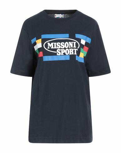 Missoni Woman T-shirt Midnight blue Cotton Cover