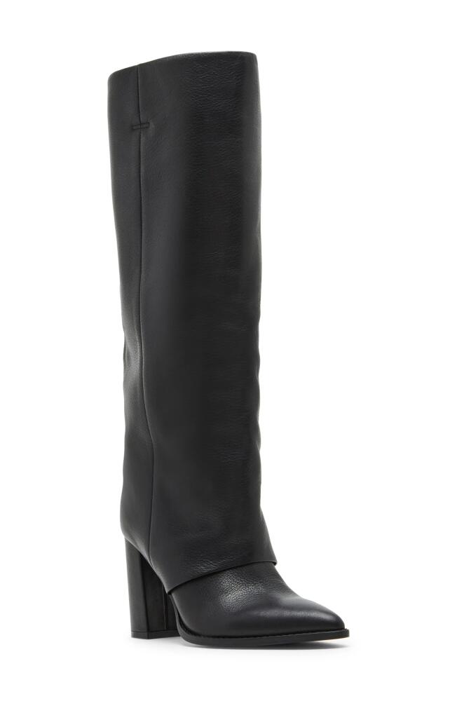 Steve Madden Blanco Knee High Boot in Black Leather Cover