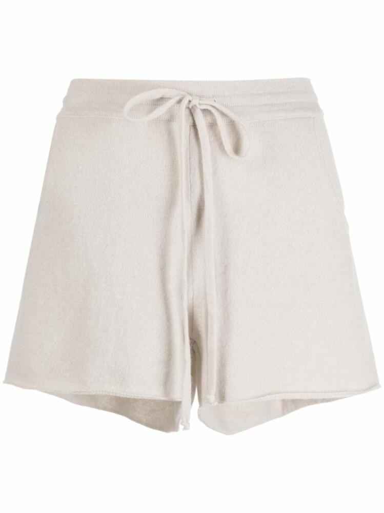 Teddy Cashmere Portofino drawstring cashmere shorts - Neutrals Cover