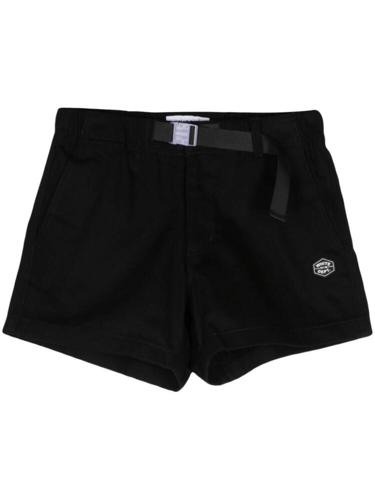 CHOCOOLATE belted cotton shorts - Black Cover