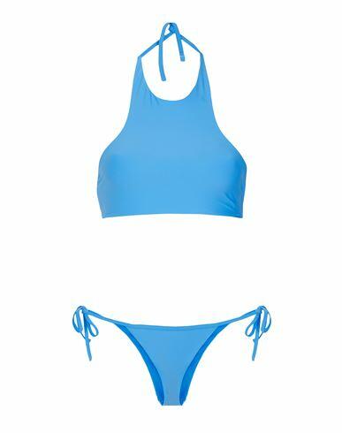 8 By Yoox Recycled Halter Top Bikini Woman Bikini Azure Recycled polyamide, Elastane Cover