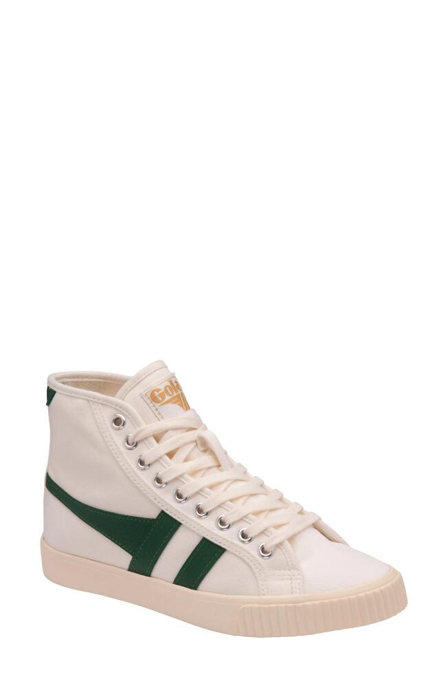 Gola Tennix Mark Cox High Top Sneaker in Offwhite/Green Cover