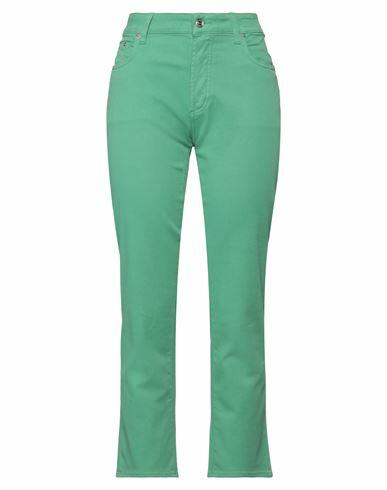 Department 5 Woman Jeans Green Cotton, Elastomultiester, Elastane Cover