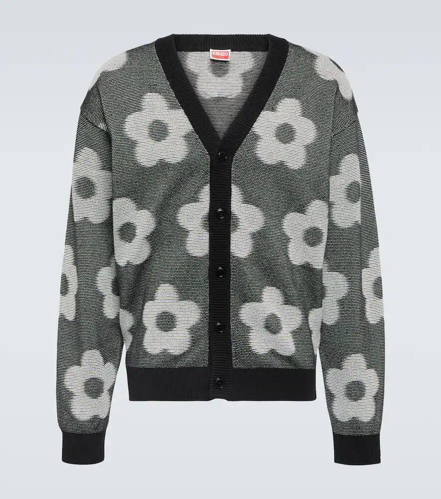 Kenzo Flower Spot cotton jacquard cardigan Cover