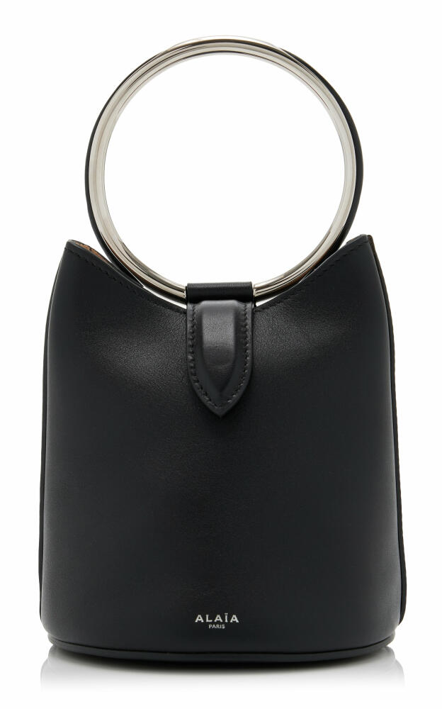 ALAA - Mini Ring Leather Bucket Bag - Black Cover